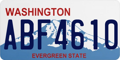 WA license plate ABF4610
