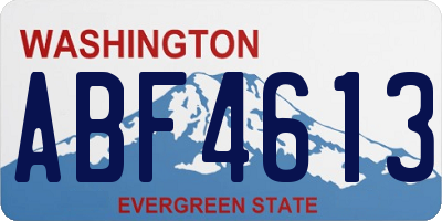 WA license plate ABF4613
