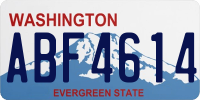 WA license plate ABF4614