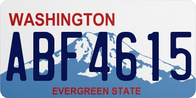 WA license plate ABF4615
