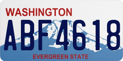 WA license plate ABF4618