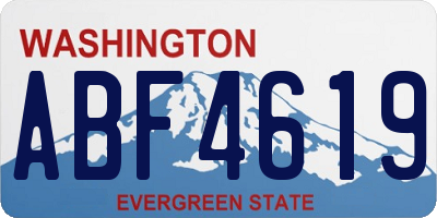 WA license plate ABF4619