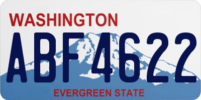 WA license plate ABF4622
