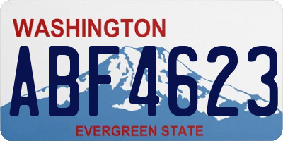 WA license plate ABF4623
