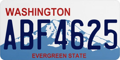 WA license plate ABF4625