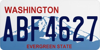 WA license plate ABF4627