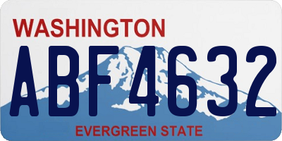 WA license plate ABF4632