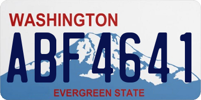 WA license plate ABF4641
