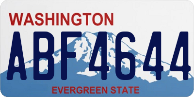 WA license plate ABF4644
