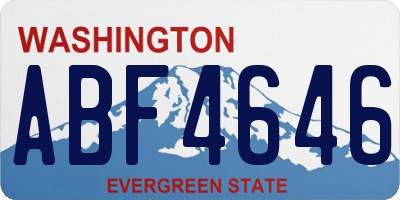 WA license plate ABF4646