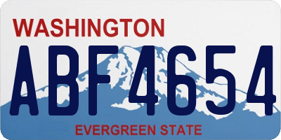 WA license plate ABF4654