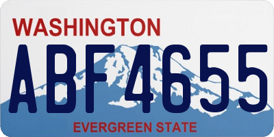 WA license plate ABF4655