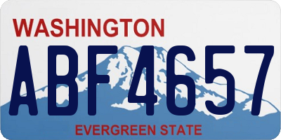 WA license plate ABF4657