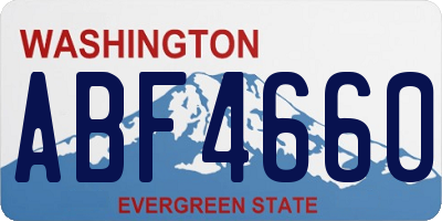 WA license plate ABF4660