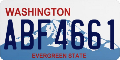 WA license plate ABF4661