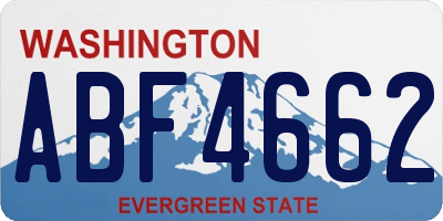 WA license plate ABF4662