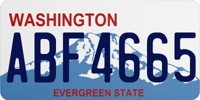 WA license plate ABF4665