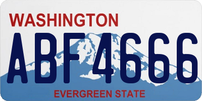 WA license plate ABF4666