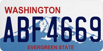 WA license plate ABF4669