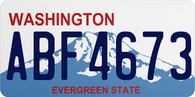 WA license plate ABF4673