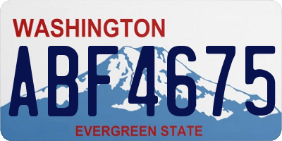 WA license plate ABF4675