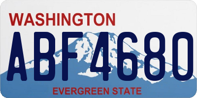 WA license plate ABF4680