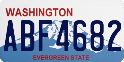 WA license plate ABF4682