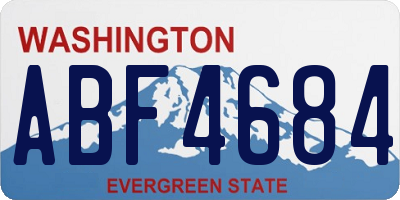 WA license plate ABF4684
