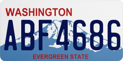 WA license plate ABF4686