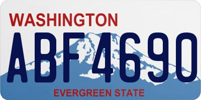 WA license plate ABF4690