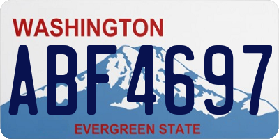 WA license plate ABF4697