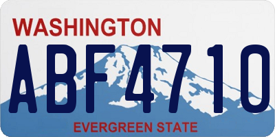 WA license plate ABF4710