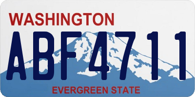 WA license plate ABF4711