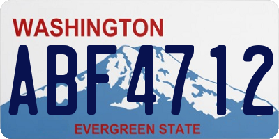 WA license plate ABF4712