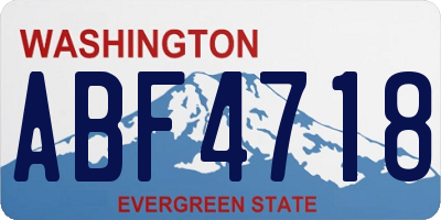 WA license plate ABF4718