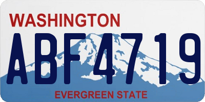 WA license plate ABF4719
