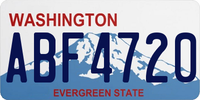 WA license plate ABF4720