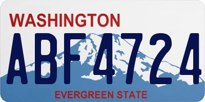 WA license plate ABF4724