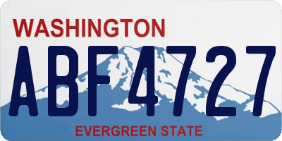 WA license plate ABF4727