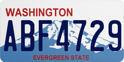 WA license plate ABF4729