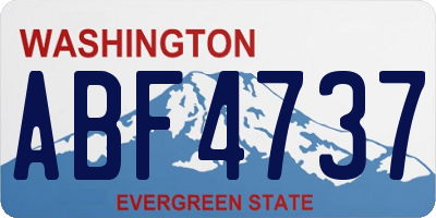 WA license plate ABF4737