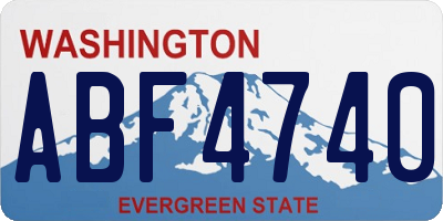 WA license plate ABF4740