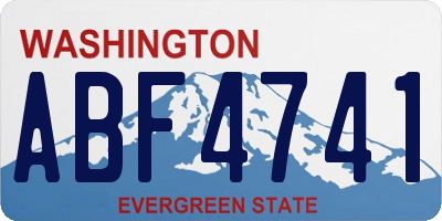 WA license plate ABF4741