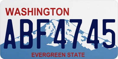 WA license plate ABF4745