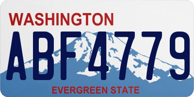 WA license plate ABF4779
