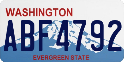 WA license plate ABF4792