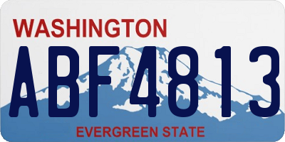 WA license plate ABF4813