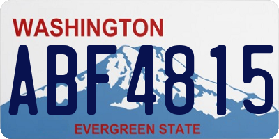 WA license plate ABF4815