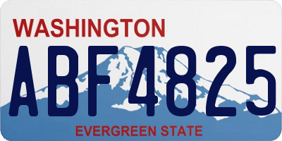 WA license plate ABF4825