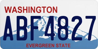 WA license plate ABF4827